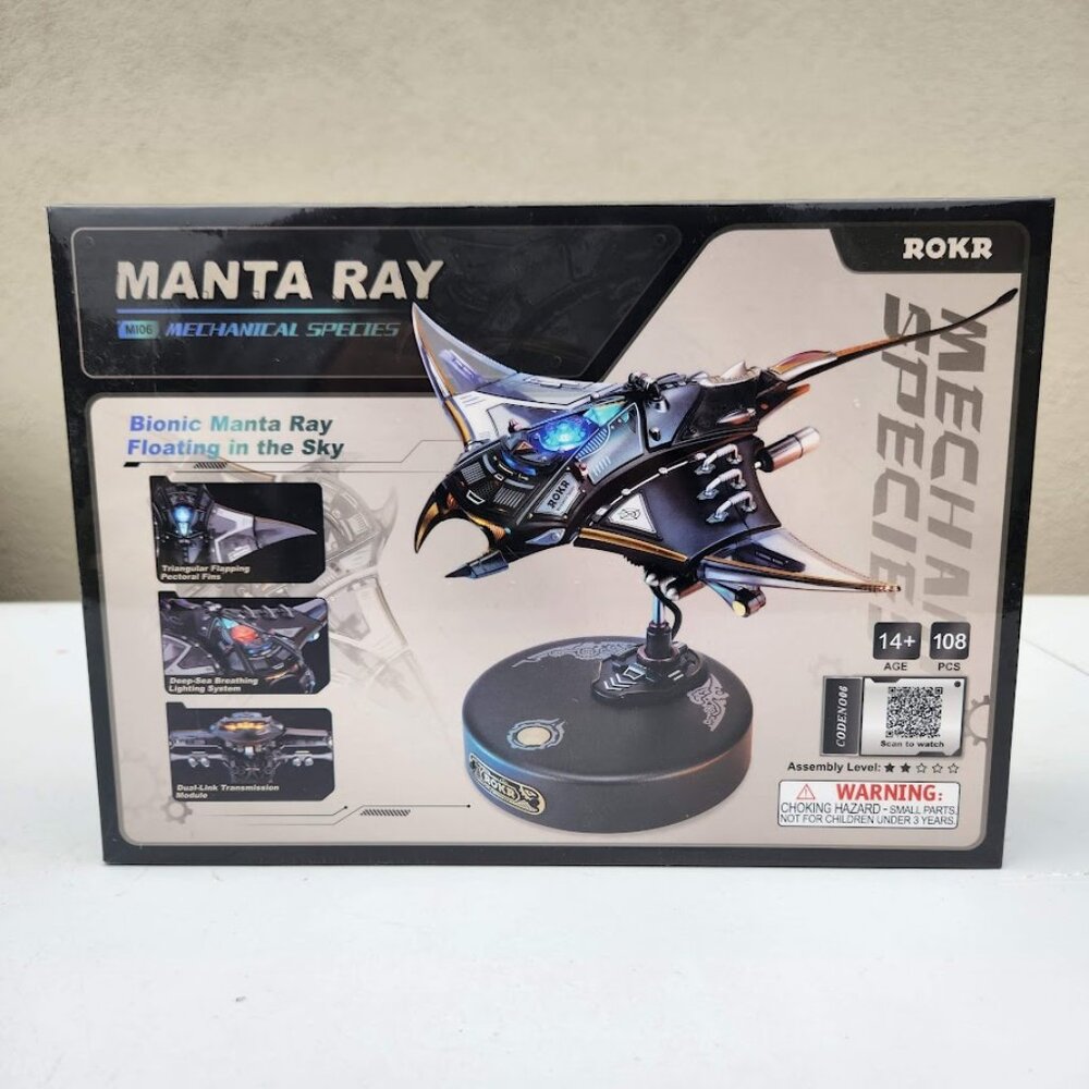 NEW ROKR 3D Metal Model Manta Ray Electric Mechanical Building Model Teens Toy P